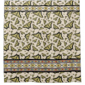 南西イエローアゲハチョウ蝶オールオーバー シャワーカーテン (正面)