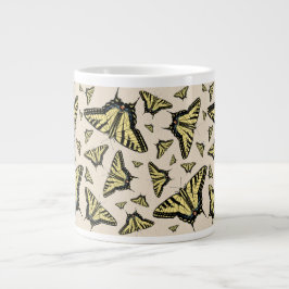 南西イエローアゲハチョウ蝶オールオーバー ジャンボコーヒーマグカップ