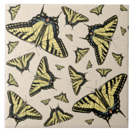 南西イエローアゲハチョウ蝶オールオーバー タイル