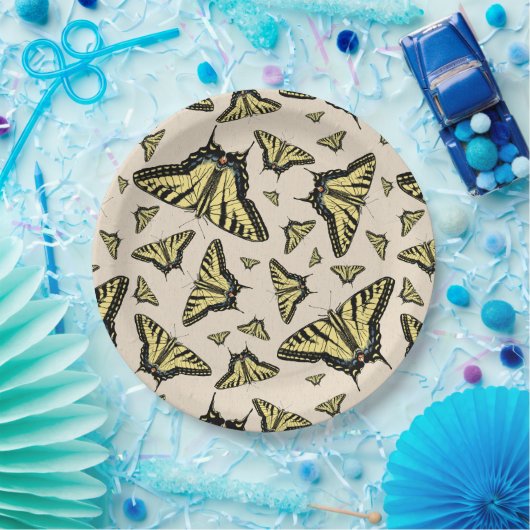 南西イエローアゲハチョウ蝶オールオーバー ペーパープレート (パーティー)