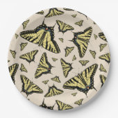 南西イエローアゲハチョウ蝶オールオーバー ペーパープレート (正面)