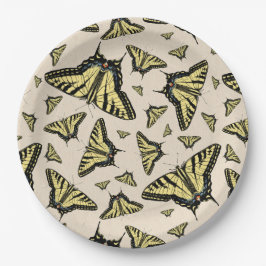 南西イエローアゲハチョウ蝶オールオーバー ペーパープレート