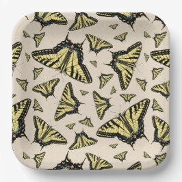南西イエローアゲハチョウ蝶オールオーバー ペーパープレート