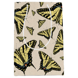 南西イエローアゲハチョウ蝶オールオーバー ミディアムペーパーバッグ