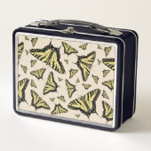 南西イエローアゲハチョウ蝶オールオーバー メタルランチボックス (正面)