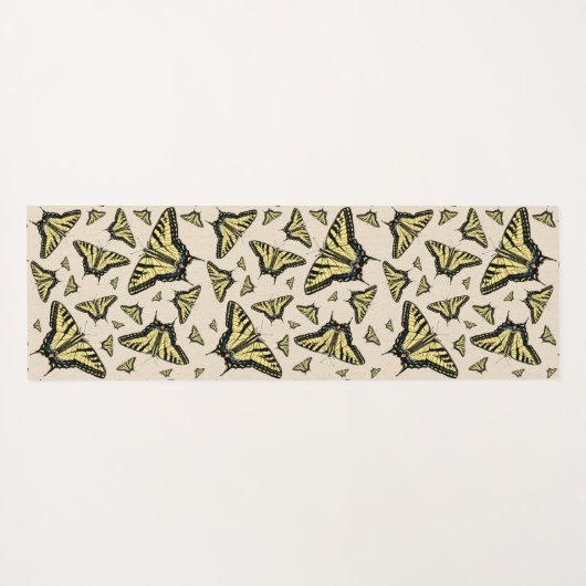 南西イエローアゲハチョウ蝶オールオーバー ヨガマット (裏面(横))