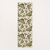 南西イエローアゲハチョウ蝶オールオーバー ヨガマット (裏面)