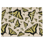 南西イエローアゲハチョウ蝶オールオーバー ラージペーパーバッグ (正面)