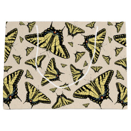 南西イエローアゲハチョウ蝶オールオーバー ラージペーパーバッグ