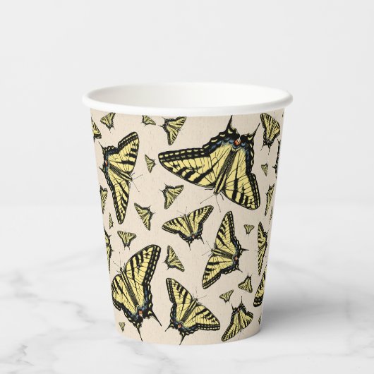 南西イエローアゲハチョウ蝶オールオーバー 紙コップ (裏面)
