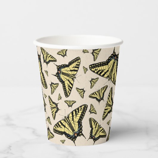 南西イエローアゲハチョウ蝶オールオーバー 紙コップ (正面)