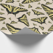 南西イエローアゲハチョウ蝶パターン ラッピングペーパー (角)