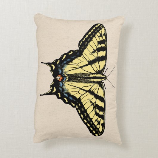 南西イエローアゲハチョウ蝶 アクセントクッション (裏面(縦))