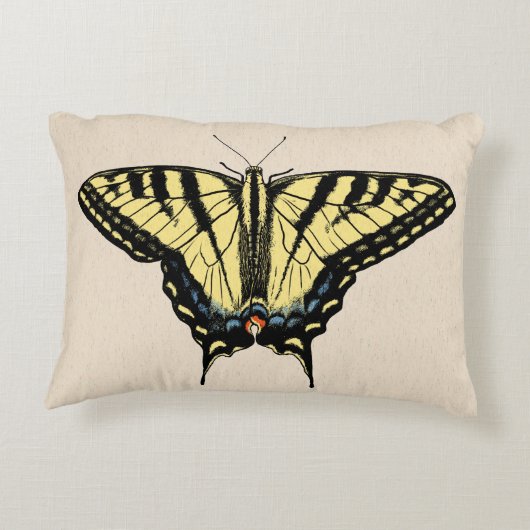 南西イエローアゲハチョウ蝶 アクセントクッション (裏面)