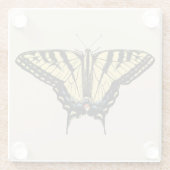 南西イエローアゲハチョウ蝶 ガラスコースター (裏面)