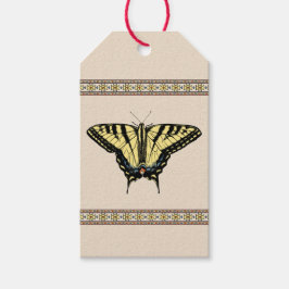 南西イエローアゲハチョウ蝶 ギフトタグ