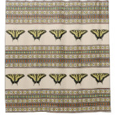 南西イエローアゲハチョウ蝶 シャワーカーテン (正面)