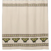 南西イエローアゲハチョウ蝶 シャワーカーテン (正面)