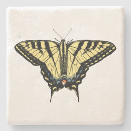 南西イエローアゲハチョウ蝶 ストーンコースター