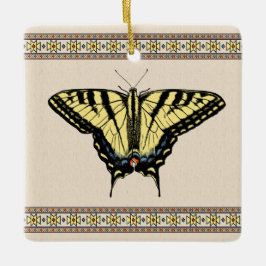 南西イエローアゲハチョウ蝶 セラミックオーナメント