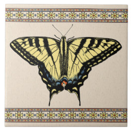 南西イエローアゲハチョウ蝶 タイル