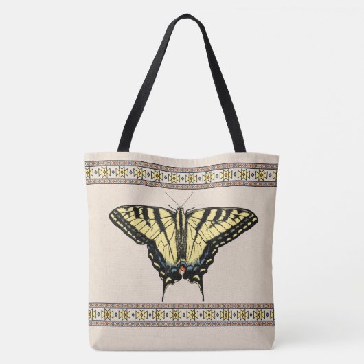 南西イエローアゲハチョウ蝶 トートバッグ (裏面)
