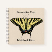 南西イエローアゲハチョウ蝶 ノートブック (正面)