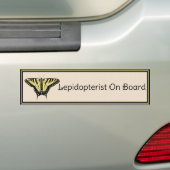南西イエローアゲハチョウ蝶 バンパーステッカー (車上)