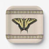 南西イエローアゲハチョウ蝶 ペーパープレート (正面)