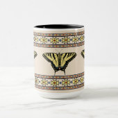 南西イエローアゲハチョウ蝶 マグカップ (中央)