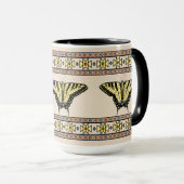 南西イエローアゲハチョウ蝶 マグカップ (正面右)