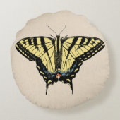 南西イエローアゲハチョウ蝶 ラウンドクッション (裏面)