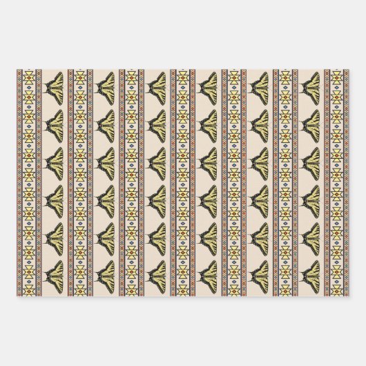 南西イエローアゲハチョウ蝶 ラッピングペーパーシート (正面)