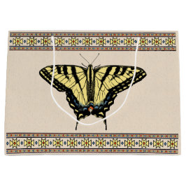 南西イエローアゲハチョウ蝶 ラージペーパーバッグ