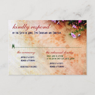 南西インスパイア結婚の&リハーサルディナーRSVP 出欠カード