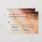 南西インスパイア結婚の&リハーサルディナーRSVP 出欠カード (正面/裏面)