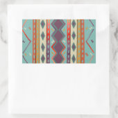 南西インディアン毛布デザインシール 長方形シール (バッグ)