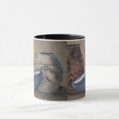 南西インディアン陶器デザインマグ;自然色 マグカップ (中央)
