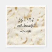 南西ウェスタン金ゴールドホワイトコウィド スタンダードランチョンナプキン (正面)