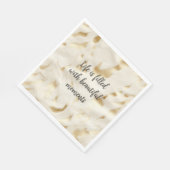 南西ウェスタン金ゴールドホワイトコウィド スタンダードランチョンナプキン (角)