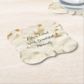 南西ウェスタン金ゴールドホワイトコウィド ペーパーコースター (アングル)