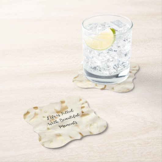 南西ウェスタン金ゴールドホワイトコウィド ペーパーコースター (インサイチュ)