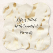 南西ウェスタン金ゴールドホワイトコウィド ペーパーコースター (正面)