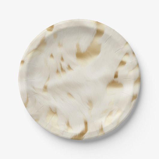 南西ウェスタン金ゴールドホワイトコウィド ペーパープレート (正面)