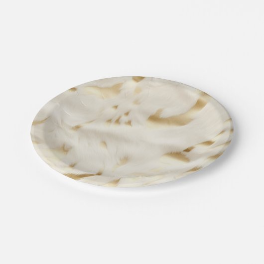 南西ウェスタン金ゴールドホワイトコウィド ペーパープレート (アングル)