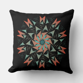 南西ウエスタングラフィックプリントブラック クッション