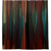 南西ウッド抽象芸術 シャワーカーテン (正面)
