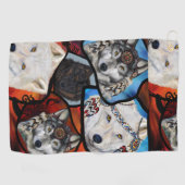 南西ウルフアート ゴルフタオル (横)