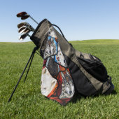 南西ウルフアート ゴルフタオル (グリーン)