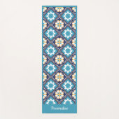 南西エレガントブルーゼンヨガナマステ ヨガマット (正面)